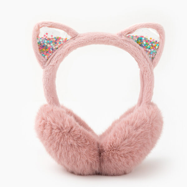 Creative Korean-Style Earmuffs for Winter: Quicksand Cat Ear Plush Ear Warmers, Cute Ear Protection for Adults, Wholesale