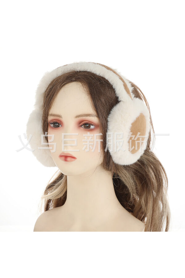 Maillard Brown Foldable Suede Earmuffs - Anti - freezing, Cold - proof Ear Warmers for Autumn and Winter