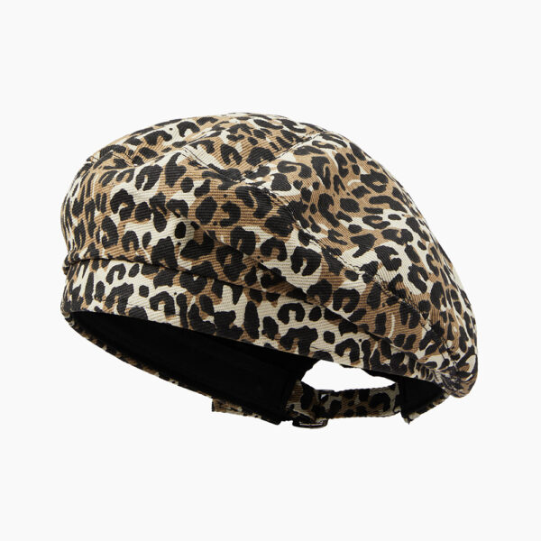 Best-Selling Retro Leopard Print Beret | Stylish Y2K-Girl Beret for Spring & Summer | Plus-Size Fit, Face-Framing Design | INS-Inspired Niche Hat