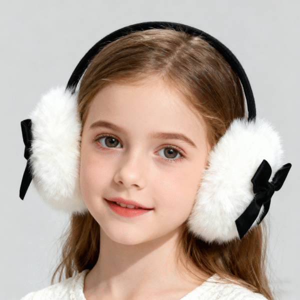 Cute Autumn - Winter Earmuffs with Creative Bowknot - Plush Warm Earmuffs for Girls, Anti - cold and Y2K - inspired, Available for Wholesale