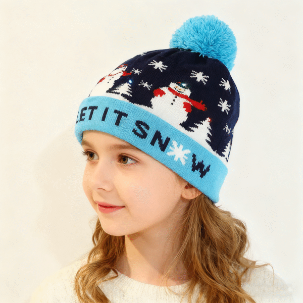 Wholesale Trendy Winter Warm Knitted Hats with Pom - Poms - Christmas Reindeer Knit Hats & Adult Santa Claus Wool Beanies